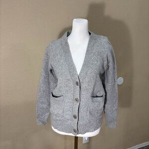 Banana Republic Cardigan Sz M Italian wool/cashmere blend Gray Casual Minimalist